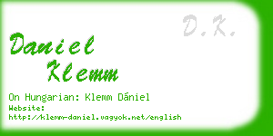 daniel klemm business card